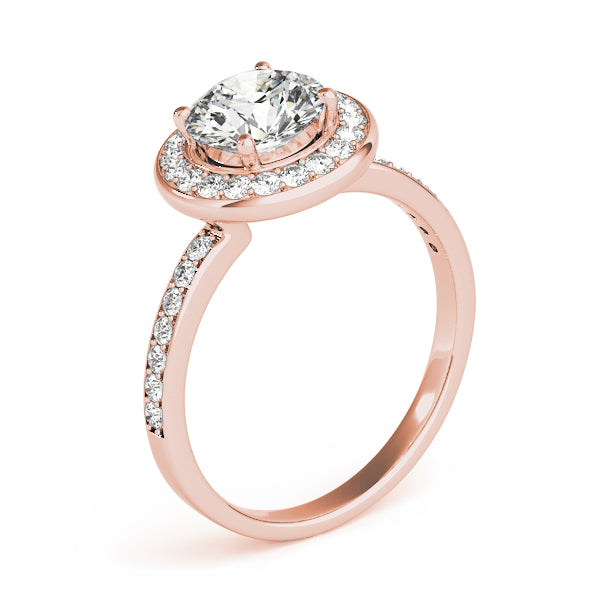 Tension Classic Halo Round Engagement Ring - Elgrissy Diamonds
