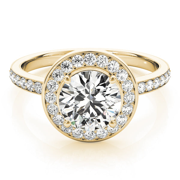 Tension Classic Halo Round Engagement Ring - Elgrissy Diamonds