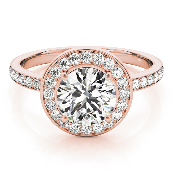 Tension Classic Halo Round Engagement Ring - Elgrissy Diamonds