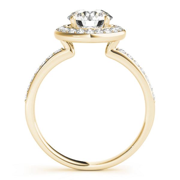 Tension Classic Halo Round Engagement Ring - Elgrissy Diamonds