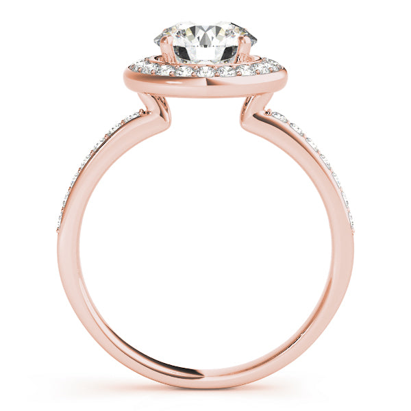 Tension Classic Halo Round Engagement Ring - Elgrissy Diamonds