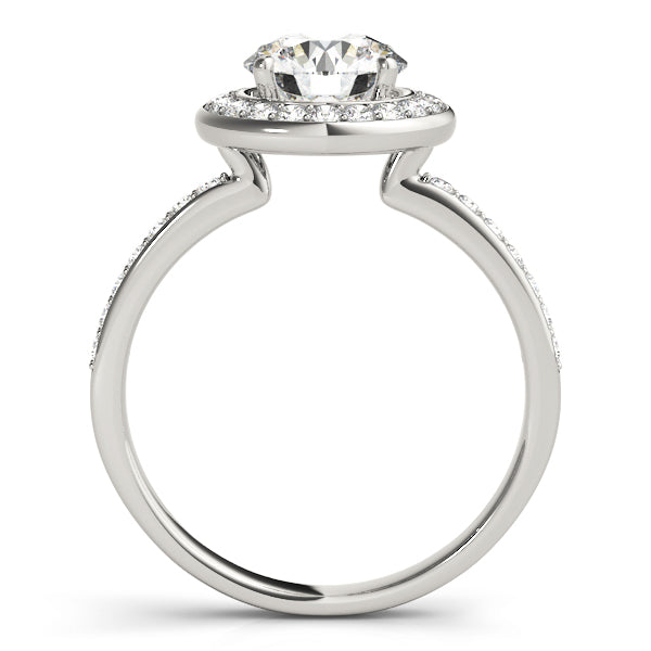 Tension Classic Halo Round Engagement Ring - Elgrissy Diamonds