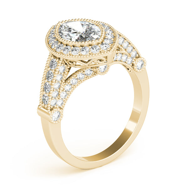 Marquise Vintage Halo Royal Pavé Diamond Engagement Ring - Elgrissy Diamonds