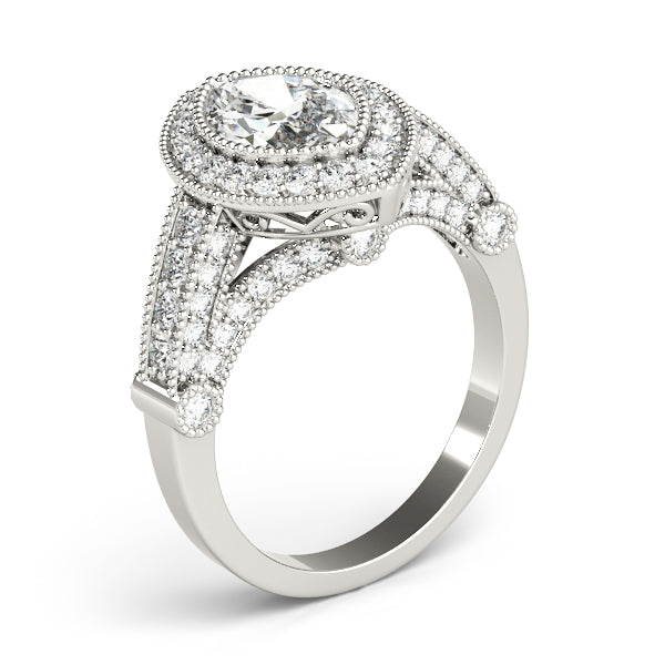 Marquise Vintage Halo Royal Pavé Diamond Engagement Ring - Elgrissy Diamonds