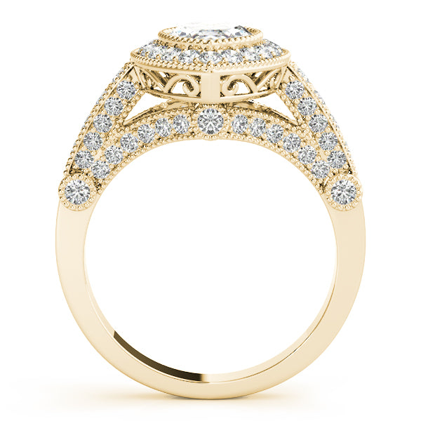 Marquise Vintage Halo Royal Pavé Diamond Engagement Ring - Elgrissy Diamonds