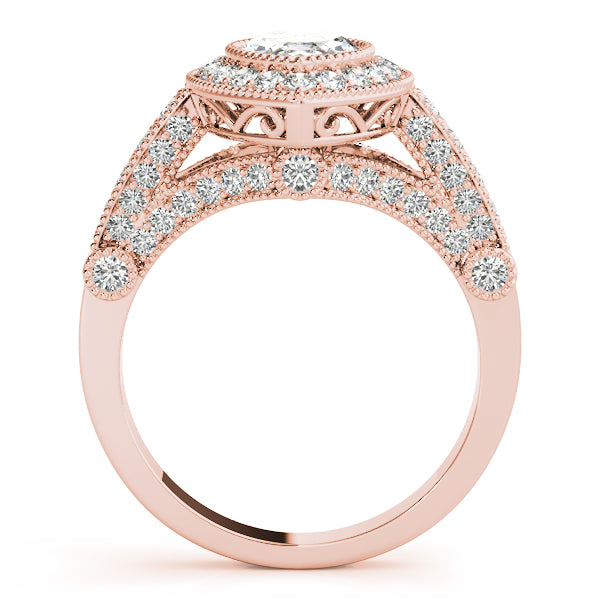 Marquise Vintage Halo Royal Pavé Diamond Engagement Ring - Elgrissy Diamonds