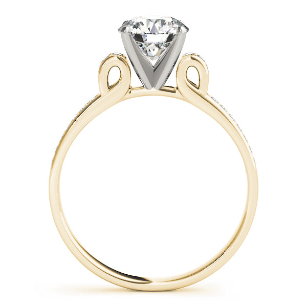 Channel Ribbon Round Engagement Ring - Elgrissy Diamonds