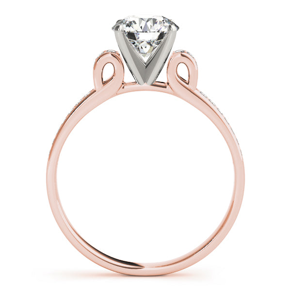 Channel Ribbon Round Engagement Ring - Elgrissy Diamonds