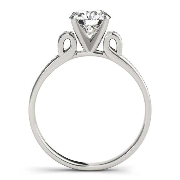 Channel Ribbon Round Engagement Ring - Elgrissy Diamonds