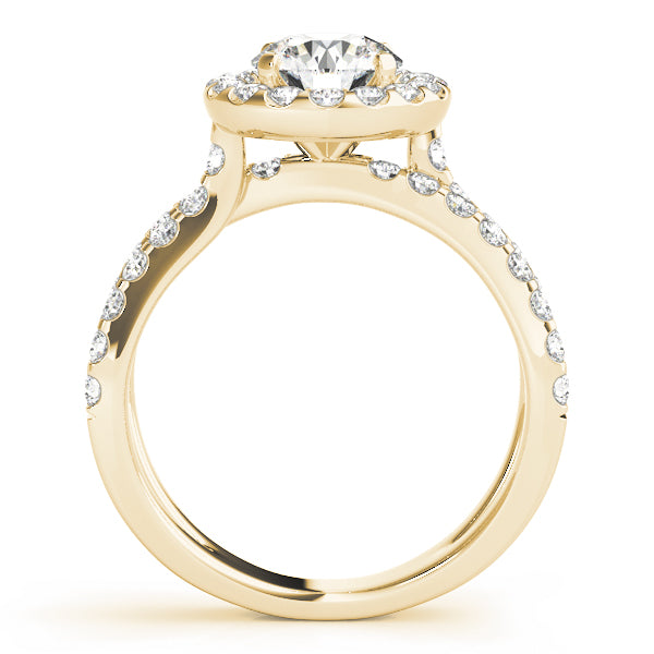 Split Shank Halo Engagement Ring - Elgrissy Diamonds