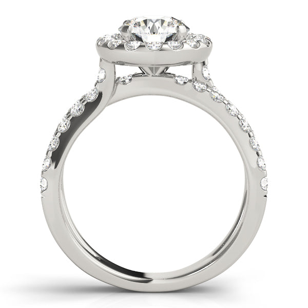 Split Shank Halo Engagement Ring - Elgrissy Diamonds