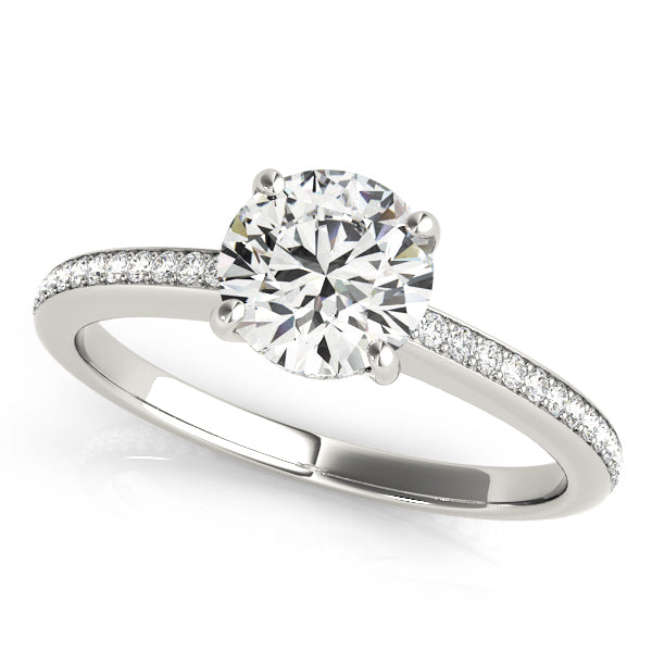Channel Hidden Halo Engagement Ring - Elgrissy Diamonds