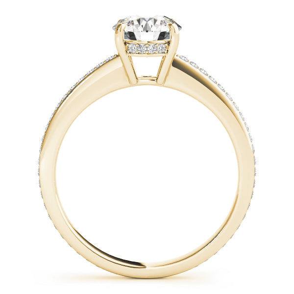 Channel Hidden Halo Engagement Ring - Elgrissy Diamonds
