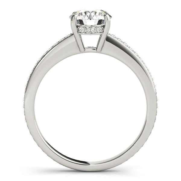 Channel Hidden Halo Engagement Ring - Elgrissy Diamonds