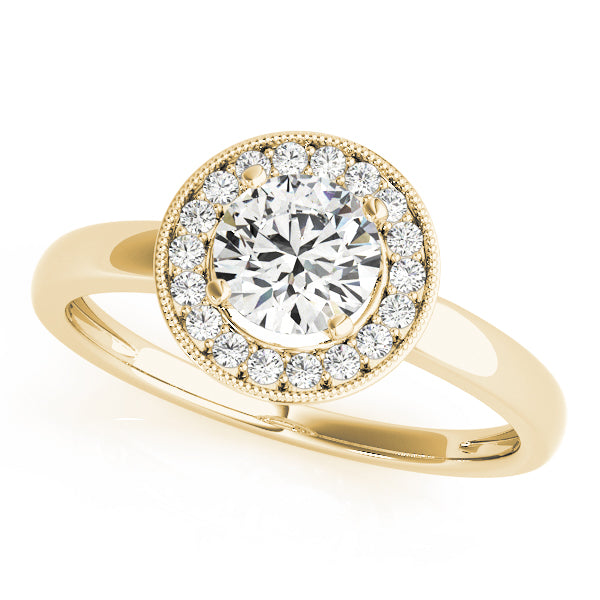 Halo Bezel Solitaire Engagement Ring - Elgrissy Diamonds