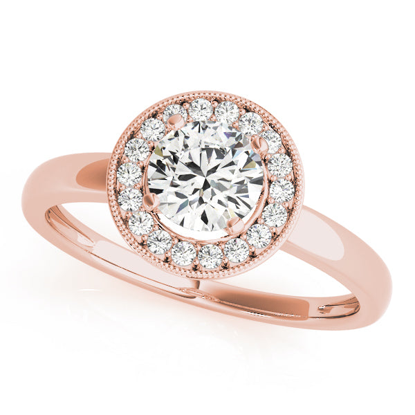 Halo Bezel Solitaire Engagement Ring - Elgrissy Diamonds