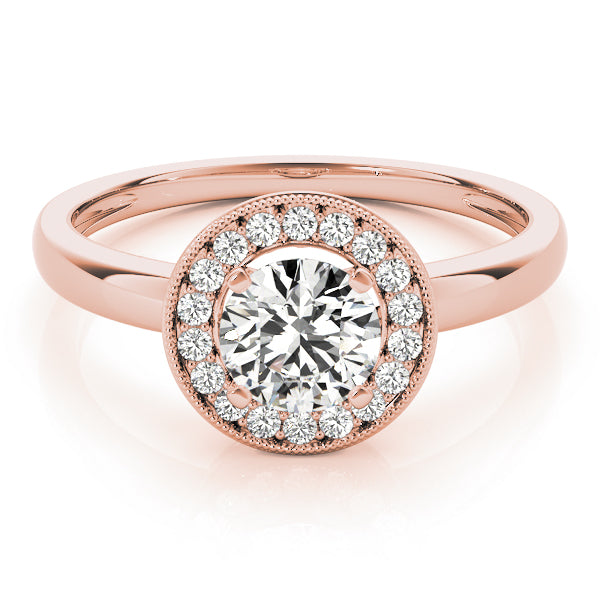 Halo Bezel Solitaire Engagement Ring - Elgrissy Diamonds