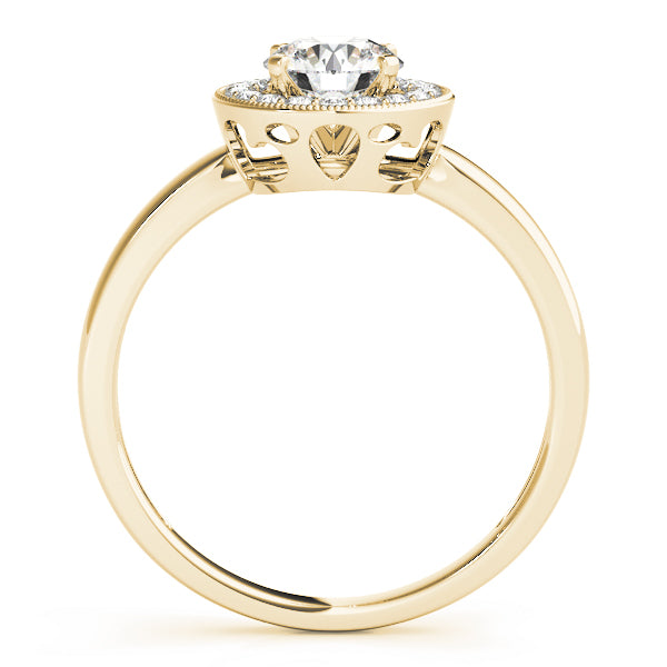 Halo Bezel Solitaire Engagement Ring - Elgrissy Diamonds
