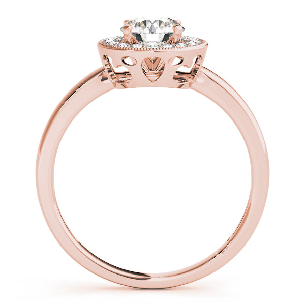 Halo Bezel Solitaire Engagement Ring - Elgrissy Diamonds