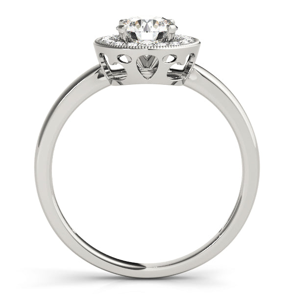 Halo Bezel Solitaire Engagement Ring - Elgrissy Diamonds