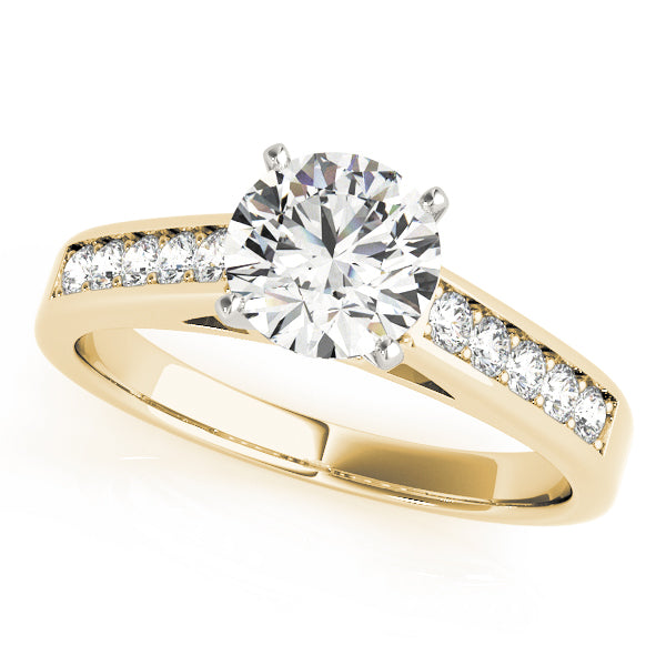 Solitaire Pavé Engagement Ring - Elgrissy Diamonds