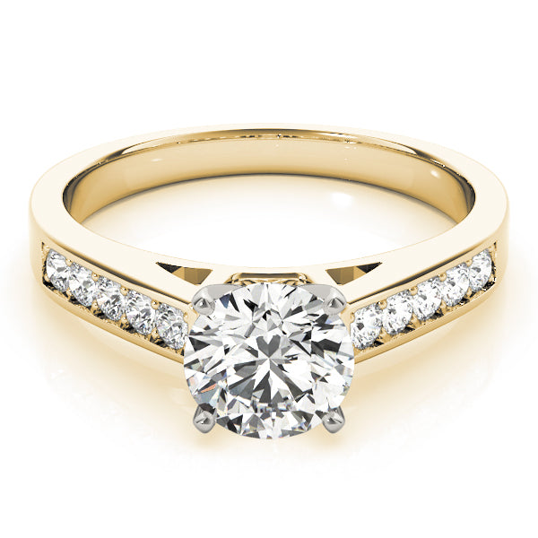 Solitaire Pavé Engagement Ring - Elgrissy Diamonds