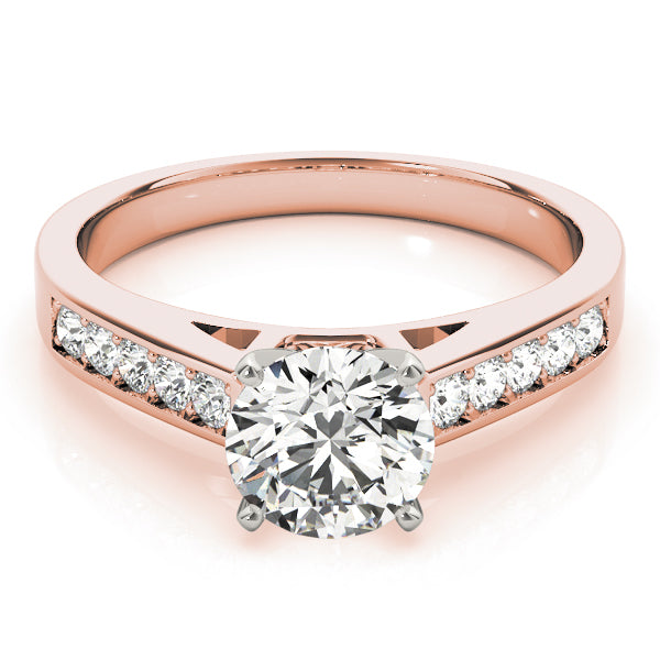 Solitaire Pavé Engagement Ring - Elgrissy Diamonds