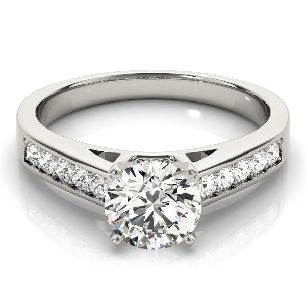 Solitaire Pavé Engagement Ring - Elgrissy Diamonds