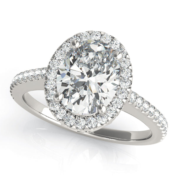 Vintage Oval Halo Basket Pavé Engagement Ring - Elgrissy Diamonds