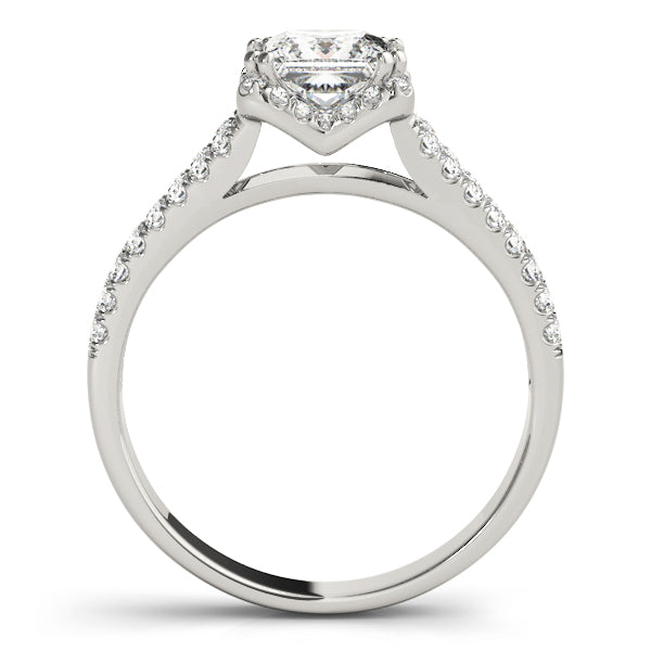 Float Halo Split Shank Princess Cut Engagement Ring - Elgrissy Diamonds