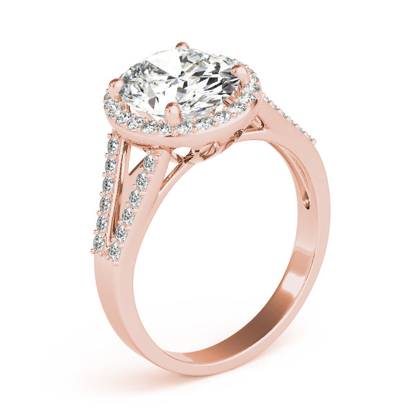 Oval Halo Split Shank Pavé Engagement Ring - Elgrissy Diamonds