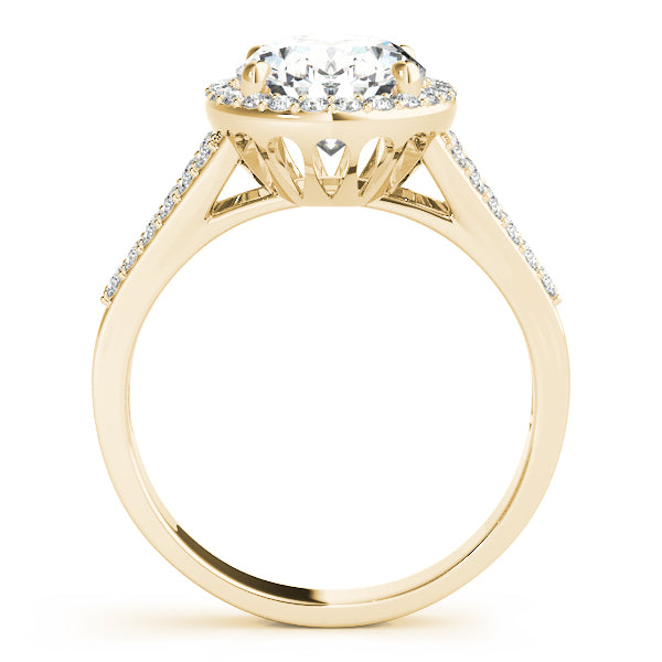 Oval Halo Split Shank Pavé Engagement Ring - Elgrissy Diamonds