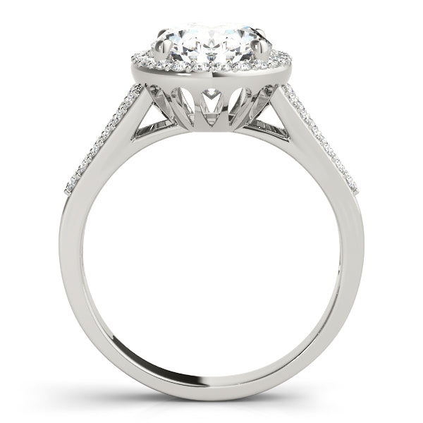 Oval Halo Split Shank Pavé Engagement Ring - Elgrissy Diamonds