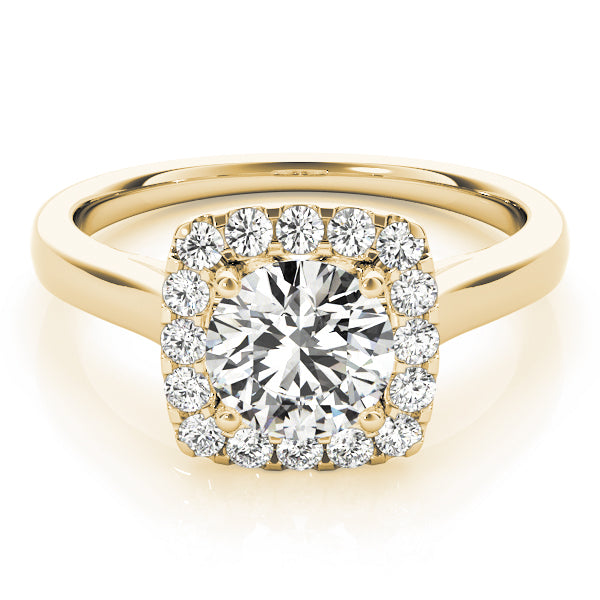 Square Halo Engagement Ring - Elgrissy Diamonds