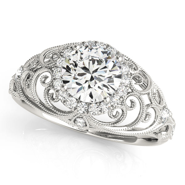 Vintage Halo Engagement Ring - Elgrissy Diamonds