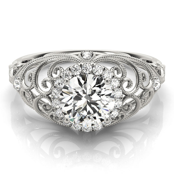 Vintage Halo Engagement Ring - Elgrissy Diamonds
