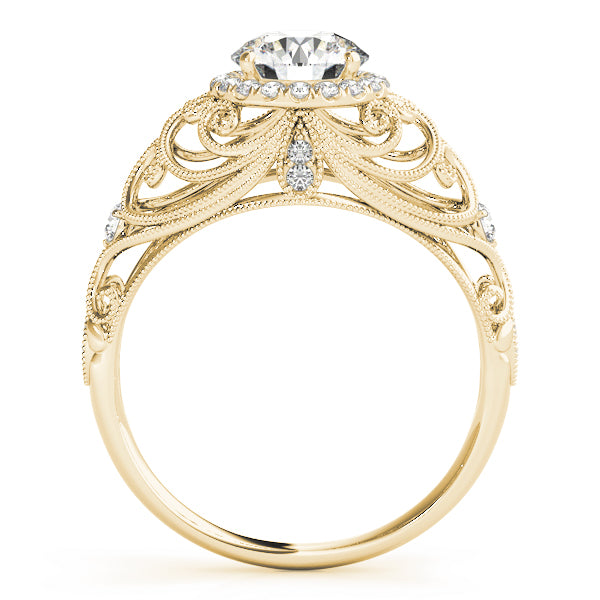 Vintage Halo Engagement Ring - Elgrissy Diamonds