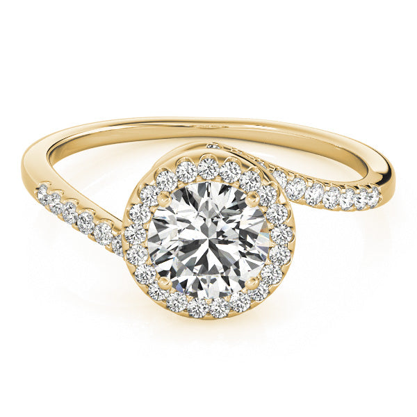 Halo Swirl Diamond Engagement Ring - Elgrissy Diamonds