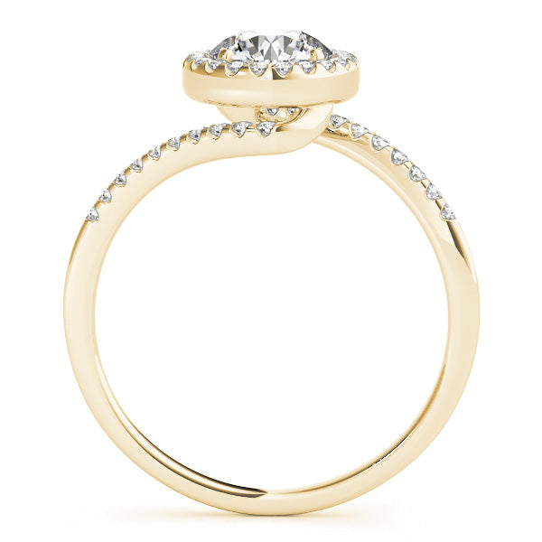 Halo Swirl Diamond Engagement Ring - Elgrissy Diamonds