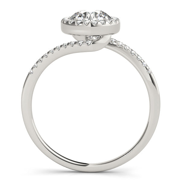 Halo Swirl Diamond Engagement Ring - Elgrissy Diamonds