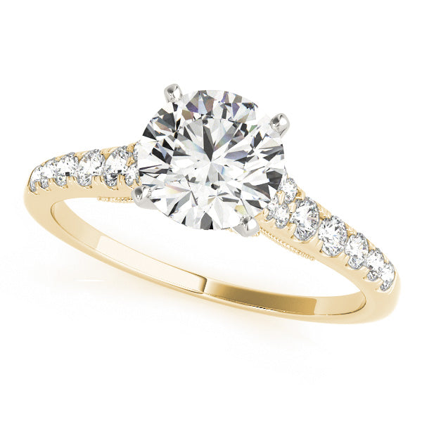 Vintage Round Diamond Engagement Ring - Elgrissy Diamonds