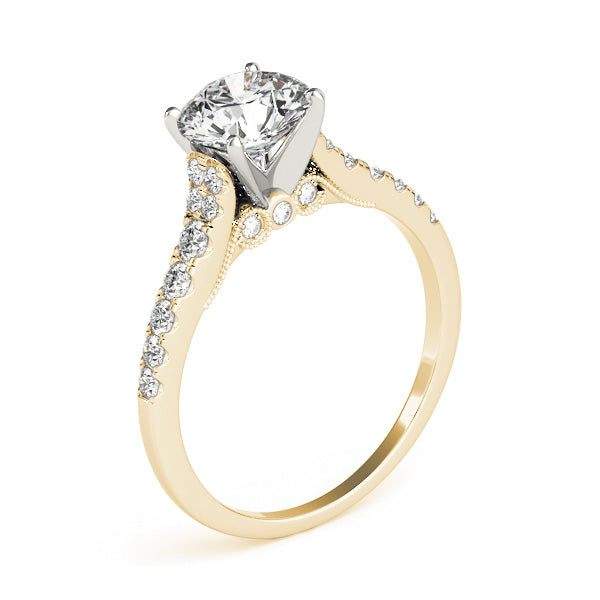 Vintage Round Diamond Engagement Ring - Elgrissy Diamonds