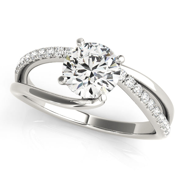 Split Shank Pavé Diamond Engagement Ring - Elgrissy Diamonds