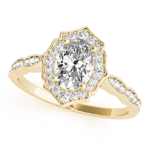 Oval Marseille Halo Engagement Ring - Elgrissy Diamonds