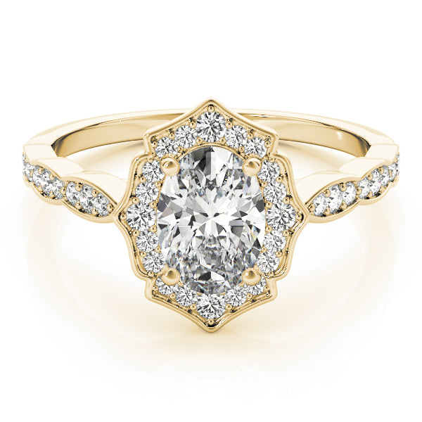 Oval Marseille Halo Engagement Ring - Elgrissy Diamonds