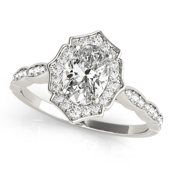 Oval Marseille Halo Engagement Ring - Elgrissy Diamonds