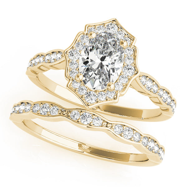 Oval Marseille Halo Engagement Ring - Elgrissy Diamonds