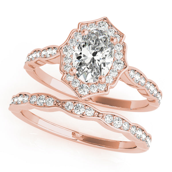 Oval Marseille Halo Engagement Ring - Elgrissy Diamonds