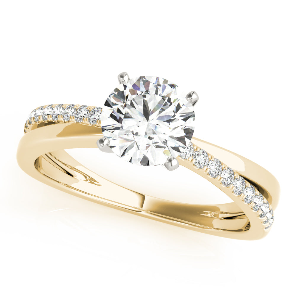 Split Shank Pavé Diamond Engagement Ring - Elgrissy Diamonds