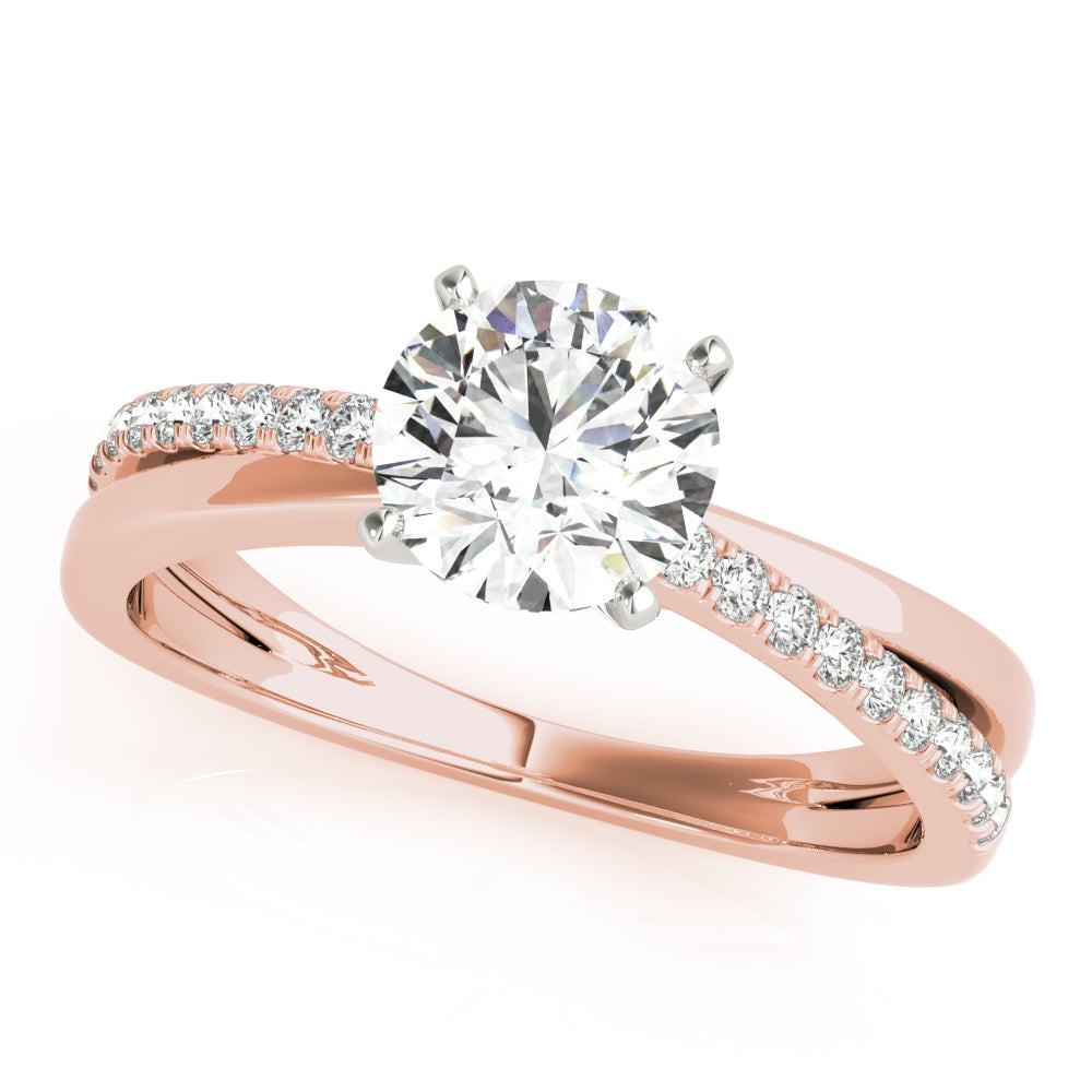 Split Shank Pavé Diamond Engagement Ring - Elgrissy Diamonds